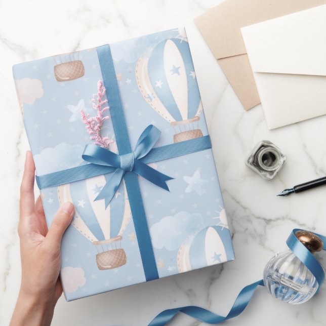 Blå ballonger Mönster Presentpapper (Gifting)