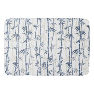 Blå bambu Mönster-bathmat Badrumsmatta