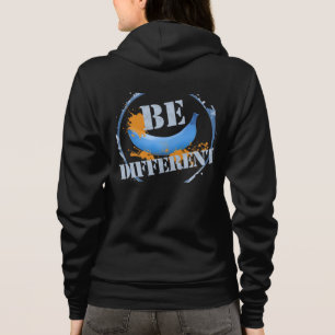 Blå Banana Stänk ska vara annorlunda Hoodie T Shirt