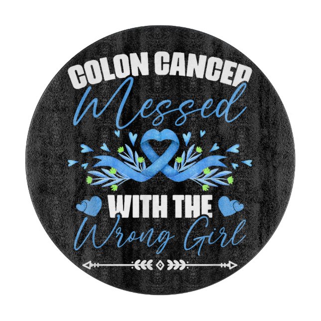 Blå band Colon Cancer Tjej Överlevare  (Framsidan)