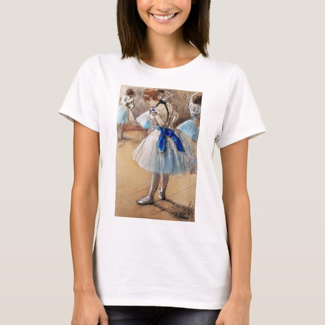 Blå band-dansare, Edgar Degas T Shirt (Framsida)