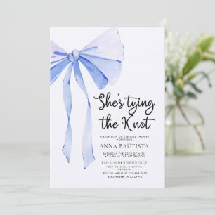 Blå band Hon Gifter sig Möhippa Inbjudningar