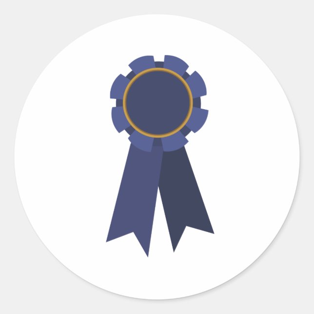 Blå band runt klistermärke (Framsida)