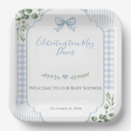 Blå bandgimäristisk grönska Baby Shower