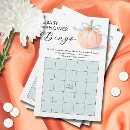 Blå bandpumpa Baby Shower Bingo-spel