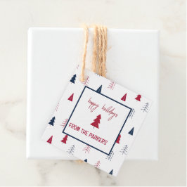 Blå Bär Jul Presentegetiketter Gåvor Etiketter