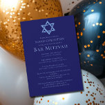 Blå Bar Mitzvah Konstnärlig Davidsstjärna Fest Magnetisk Inbjudningskort<br><div class="desc">Denna blå Bar Mitzvah-ceremoni eller fest magnetiska inbjudan har en vacker,  konstnärlig Davidsstjärna-ritning högst upp. Fyll i inbjudan med dina personliga evenemangsuppgifter för en judisk pojke.</div>