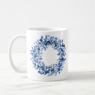 Blå Bär Vinter Julkörsbärskrans Jul Kaffemugg