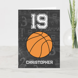 Blå basket 19-årsdag kort