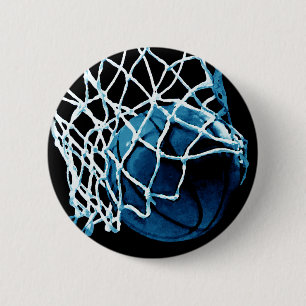 Blå basketboll knapp