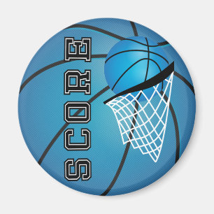 Blå basketboll magnet