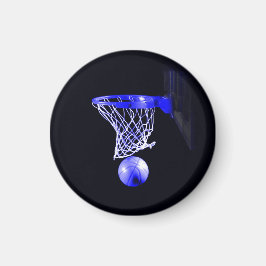 Blå basketboll magnet