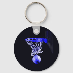 Blå basketboll nyckelring