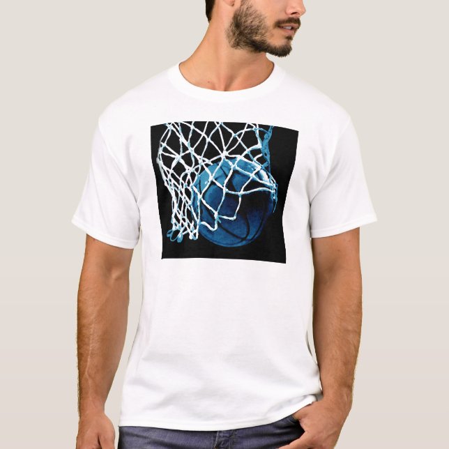 Blå basketboll t-shirt (Framsida)