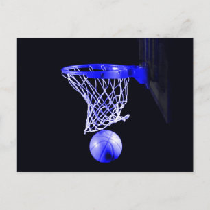 Blå basketboll vykort