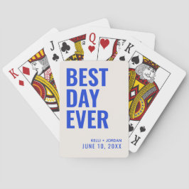 Blå bästa dagen någonsin i Bröllop, uppspelningsko Casinokort