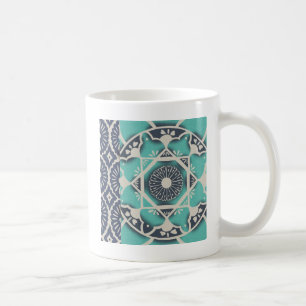 Blå batikplattan II Kaffemugg