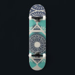 Blå batikplattan II Skateboard Bräda 20 Cm<br><div class="desc">Blommigt</div>