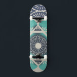 Blå batikplattan II Skateboard Bräda 20 Cm<br><div class="desc">Blommigt</div>