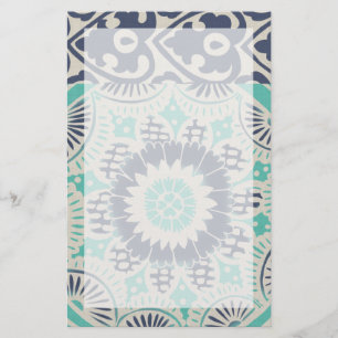 Blå batikplattan III Brevpapper