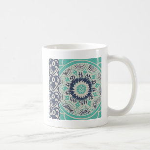 Blå batikplattan III Kaffemugg