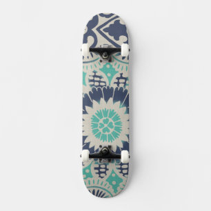 Blå batikplattan III Mini Skateboard Bräda 18,5 Cm