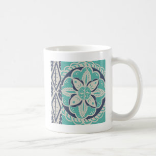 Blå batikplattan IV Kaffemugg