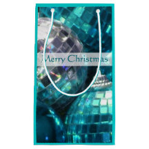 Blå Baubles God jul-presentväska liten