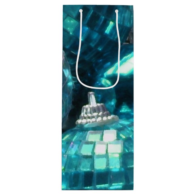 Blå Baubles-presentsäck vin (Framsidan)