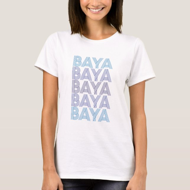 Blå Bayas Shirt T Shirt (Framsida)