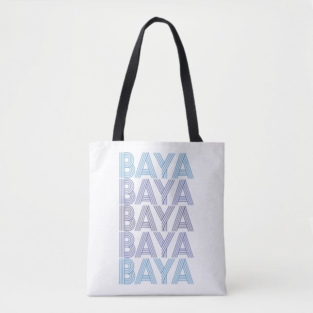 Blå Bayas Tote Tygkasse (Framsida)
