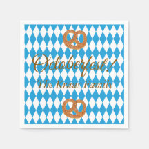 Blå bayerska oktoberfest-pretzels Anpassa