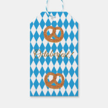 Blå bayerska oktoberfest-pretzels Anpassa