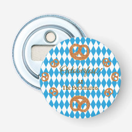 Blå bayerska oktoberfestpretlar Anpassa Rnd Flasköppnare