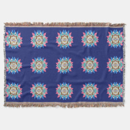 Blå Bayou Mandala-kast Filt