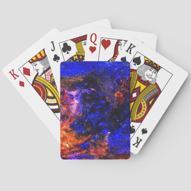 Blå Beast som kör eld Casinokort (Baksidan)