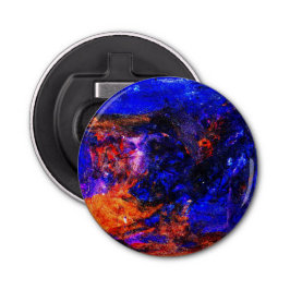 Blå Beast som kör eld Flasköppnare