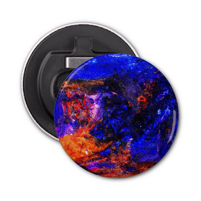 Blå Beast som kör eld Flasköppnare (Framsidan)