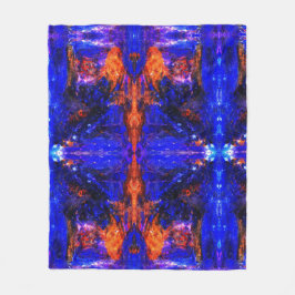 Blå Beast som kör eld Fleecefilt