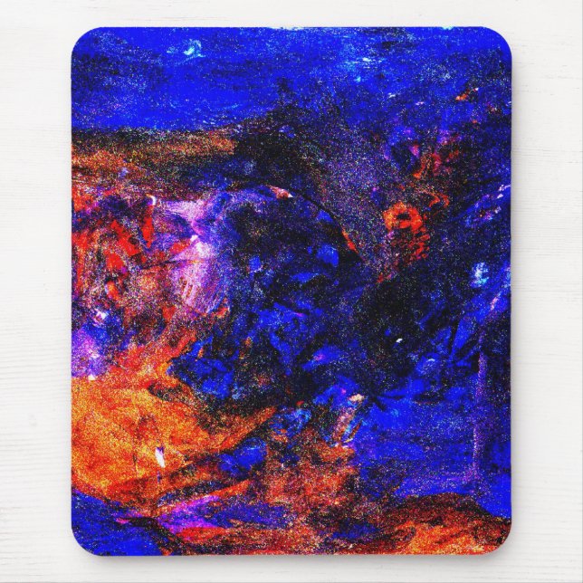 Blå Beast som kör eld Musmatta (Framsidan)