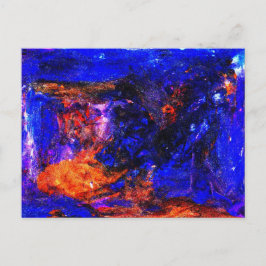 Blå Beast som kör eld Vykort