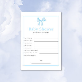 Blå Bebis Babyshower Förhoppningar & Önskningar –  Brevhuvud