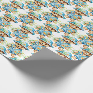 Blå Bebis Teddybjörn Presentpapper för Småbarn