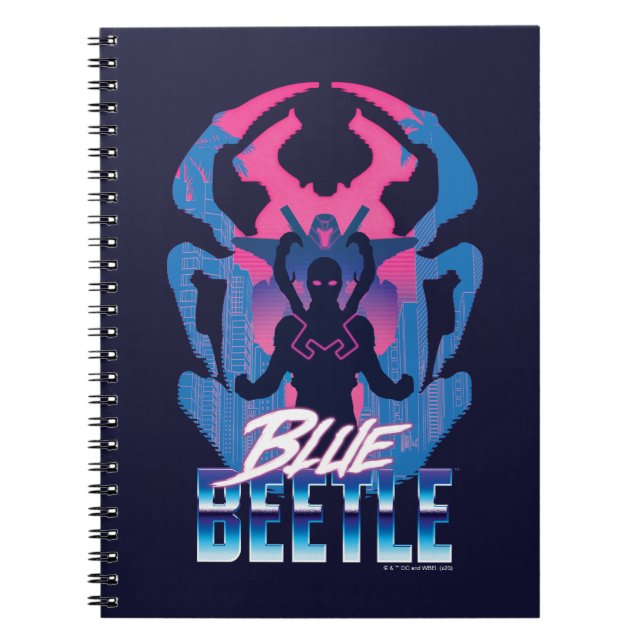 Blå Beetle Retrowave kontra Graphic Anteckningsbok (Framsidan)