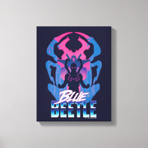 Blå Beetle Retrowave kontra Graphic Canvastryck