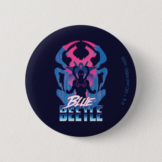 Blå Beetle Retrowave kontra Graphic Knapp (Framsida)