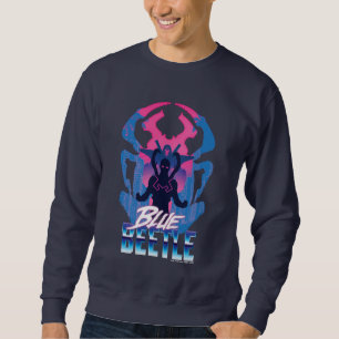 Blå Beetle Retrowave kontra Graphic Lång Ärmad Tröja