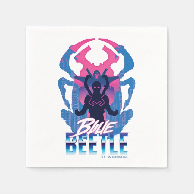Blå Beetle Retrowave kontra Graphic Pappersservett (Framsidan)