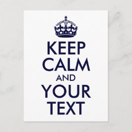 Blå Behålla, Lugn och text Vykort