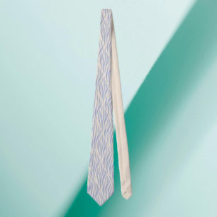 Blå & Beige Zebrarandig slips – Stylish Animal